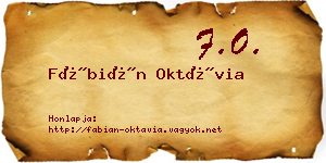 Fábián Oktávia névjegykártya